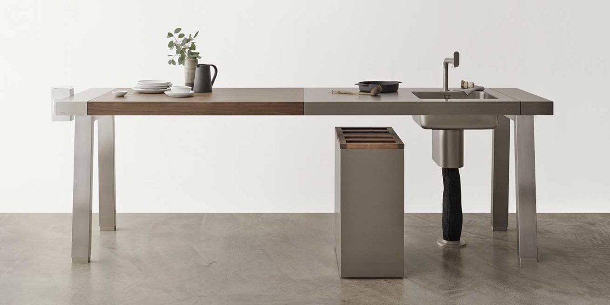 Bulthaup b2 keuken met werkbank en kastprincipe